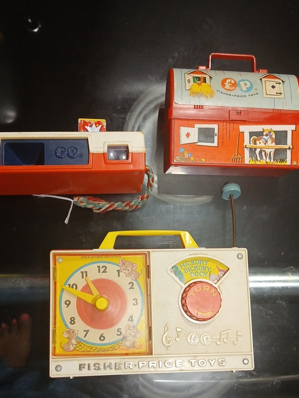 Fisher-Price Musical Clock Toy - Yellow, Red, White